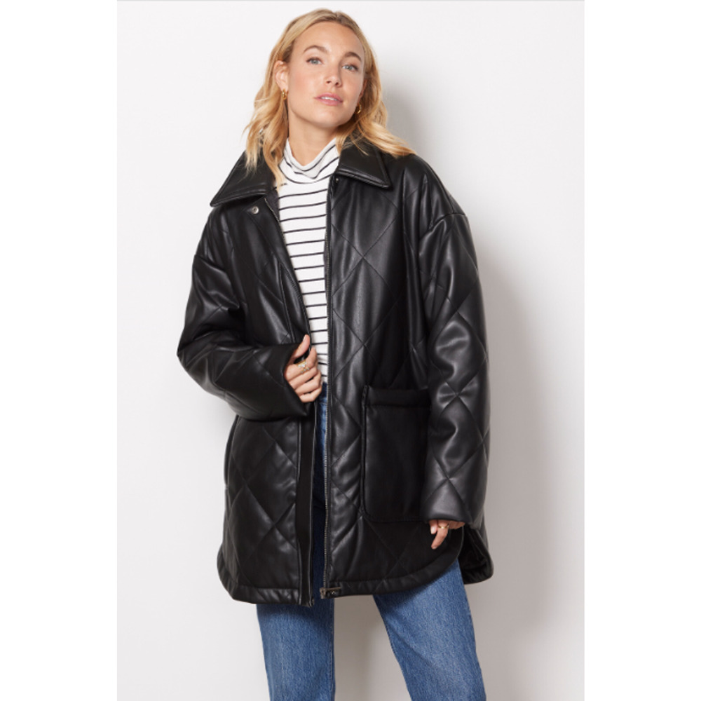 APPARIS NWT Stevie Vegan Leather Jacket in Black // M - Picture 4 of 14